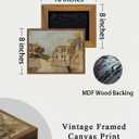 KISSFOX Vintage Venice Canal Canvas Wall Art Impressionist Retro Neutral Italy Cityscape Landscape Framed Wall Art Prints Artwork For Living Room Bedroom Kitchen (8x10 in)