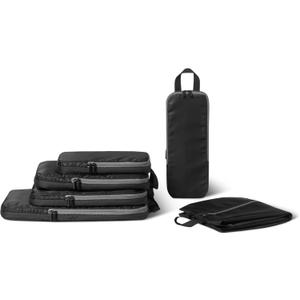 Amazon Essentials 6-Pack Ultralight Compression Packing Cubes Organizer, Black