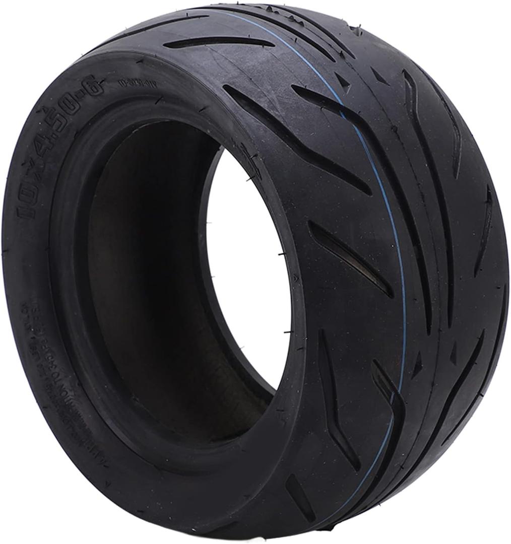 10 Inch Tire, 10x4.50-6 Tubeless Rubber Tire, Electric Scooter Tire Replacement Impact Resistance Slip Resistance