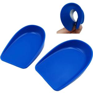 2 x Silicone Heel Cups for Heel Pain Relief - Heel Supports for Heel Bone spur Pain Relief, Men Women Plantar Fasciitis (Pair, L Women 9.5-12.5 / Men 8.5-11.5)