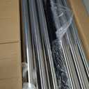 Wesiti 6 Pcs Stainless Steel Stanchion Post Queue with Crown Top 5 ft and 3 Pcs Velvet Rope and Poles Crowd Control Barriers Sand Injection Hollow Base and Velvet Ropes Set for Party (Silver, Black)