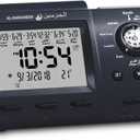 AL-HARAMEEN Masque, Islamic,Muslim,Prayer Times,Wall Clock,Bedside Clock/Decorative Clock/Mecca/Makkah/Arabia/in LCD ClockHA-3005 (Black)