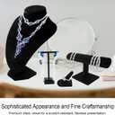 6 Pcs Velvet Jewelry Display Set- Velvet Necklace Bust Holder Mannequin Bust & T-Bar 2 T Shape Earring Stand 2 Ring Finger Jewelry Holder Bracelet Organizer for Jewelry Showcase