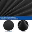 NeColorLife Large Seat Cover for Office Chairs Stretchy & Washable Slipcover for Oversized Cushions, Fits 19.726", Black (Seat Only)