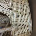 Vintage Woven Rattan Baby Carriage Basket Handcrafted Wicker Stroller for Baby Shower, Flower Girl Basket, Baby Things, Rustic Home Decor, Photography Props, Floral Arrangements (Large)