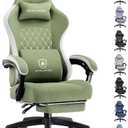 GTPLAYER Gaming Chair, Computer Office Chair with Pocket Spring Cushion, Linkage Armrests and Footrest, High Back Ergonomic Computer Chair with Lumbar Support Task Chair with Footrest