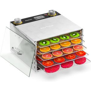 Food Dehydrator - 5 Stainless Steel Trays Dryer Machine with 194 Temperature Control & Adjustable Timer, 400W Meat Dehydrator for Jerky, Fruit, Veggies, Dog Treats, 50 Recipes Book Included