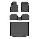 HAFIDI Floor Mats & Cargo Liner Custom for Mazda 3 2014-2018(Only Fits Hatchback Models) All Weather Protection TPE Floor Liners Front & Rear Row Full Set Accessories - Black