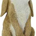 JORAE Standing Rabbit Statue Curious Easter Bunny Outdoor Garden Statues Patio Yard Home Decorations Sculpture Mustard, 8.5In, Polyresin