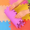 Gym Mats Colorful 20 pcs Floor Mats with Edge Pieces, High-Density EVA Foam Anti-Fatigue Mat