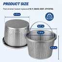 Aluminum Inground Pool Skimmer Basket for Pentair U-3 and Hayward SP1070 Skimmer Basket - 8 Inch Metal Pool Basket Replace SPX1070E 08650-0007 B-9 Filter Basket