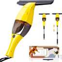 Rechargeable Window Vac, Window Vacuum Squeegee Cordless, Window Cleaner Vacuum, Electric Cleaning Tool for Windows, Mirrors, Tiles, Glass Doors and Car Windshield, 11 Inches (Yellow Black)