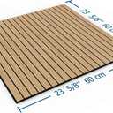 8-Pack Peel & Stick Acoustic Wood Slat Wall Panels, 8pcs - 23.6" x 23.6"