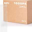 GPI - 2" x 9" Long Zip Bags, 1000 Count, 2 Mil, Clear Plastic Reclosable Zipper Poly Baggies, with Resealable Zip Top Lock Seal, for Incense, Necklaces, Jewelry, Medical Supplies, Beads & Seeds