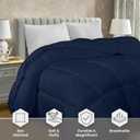 Utopia Bedding Comforter Duvet Insert, Quilted Comforter with Corner Tabs, Box Stitched Down Alternative Comforters Queen Size (Navy) (Queen (Pack of 1))