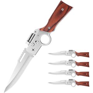 Tactical Folding Pocket Knife, 4-Pack, AK47 Style, EDC Tool for Camping, Hunting, Survival, Outdoor Activities(4)