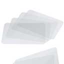CraftyCrocodile Clear Plastic Placemats Set of 4 - Vinyl Table Protector for Dining, Kitchen, Office, Painting Table, Shelves - Heat Resistant, Crystal Clear, Wipeable Place Mats - 17.5x12