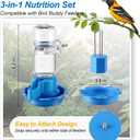 3 in 1 Nutrition Set, Compatible with Bird Buddy Feeders, Outdoor Bird House Accessories with Water Fountain, Fruit Spike & Jelly Tray Feeder, Easy to Attach