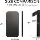 7 Inch Black House Numbers, Floating Flush Mount Aluminum Address Numbers, Modern Metal Numbers for Houses  Large, Weatherproof, Easy to Install Number 8