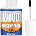 3 x Wood Touch Up Paint, 1.5 fl Oz Black Paint Pen for Furniture, Fast Drying, Quickly Repairs Any Scratches Chips Blemishes on Cabinets, Doors, Tables, and Dressers