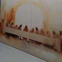 Jesus Last Supper Canvas Wall Art, Leonardo da Vinci Pictures Canvas Print Posters Wall Decor, Christian Wall Art Home Decor for Living Room Dining Room Decor 24x36 inch Framed (Religious)