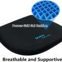 Sojoy Coccyx Gel Seat Cushion- Orthopedic Memory Foam Chair Cushions for Home Kitchen Office Desk Car Truck Airplane (Black)