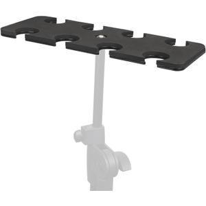 Multi Microphone Holder, Up to 8 Mics, Ideal Mics Holder for Stage Organization and Display, with 3/8"-16 Threaded Adapter, Aluminum, Black