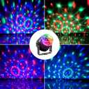 Sound Activated Party Lights with Remote Control Dj Lighting, Disco Ball Light Projected Effect Dancing Lights, Strobe Lamp for Parties Supplies Birthday Christmas Bar KTV Decorations -2-Pack