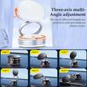 360 Vacuum Magnetic Phone Holder,Hands-Free Foldable Suction Magnetic Phone Holder Case,Multifunctional Vacuum Suction PhoneHolder for Smooth Surface,Mirror,Gym,Shower,Car Interior (White)