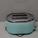 Mueller Retro Toaster 2 Slice with 7 Browning Levels and 3 Functions: Reheat, Defrost & Cancel, Stainless Steel Features, Removable Crumb Tray, Under Base Cord Storage, Turquoise