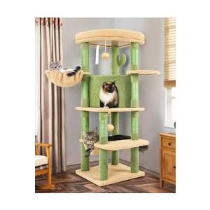 Globlazer Cactus Corner Cat Tree Tower with Scratching Post, C51, Green