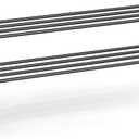 SONGMICS Shoe Rack, 2-Tier Shoe Organizer, Metal Storage Shelf, Upright or Upside Down, for 15-18 Pairs, Stackable, for Entryway, 11.8 x 46.1 x 14.6 Inches, Black ULSA032B01