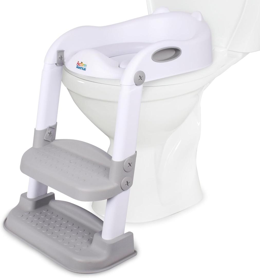 Step Up 2 N 1 Potty Training Seat, Upgrade Toddler Toilet Seat for Kids Boys Girls, Potty Training Toilet, Splash Guard Anti Slip Pad Step Stool