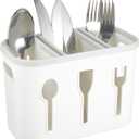 Rainmae Silverware Utensil Caddy, Cutlery Utensil Holder Organizer for Kitchen Countertop Holder Silverware Organizer Caddy for Countertop and Party Use, Holds Fork, Knife, Spoon