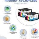 Miss Deer 950 951 XL Combo Pack,Compatible Replacement for HP 950 951XL,Work with Officejet Pro 8610 8600 8620 8630 8640 8100 8615 251dw 271dw 276dw,8 Pack