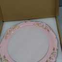 Pink Charger Plates, 13 Inch Embossed Chargers for Dinner Plates. Plastic Charger for Wedding, Party. (Set of 6)