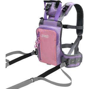 Ski and Snowboard Harness Trainer,Control Steer & Speed,Snowboard Anti-fall Traction Belt Beginner (Pink)