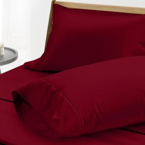 THREAD SPREAD 100% Egyptian Cotton Pillow Cases King - 1000 Thread Count Pillow Cases King Size Set of 2, Cooling & Breathable Extra Long Staple Sateen Weave Cotton Pillow Covers for Bed - Burgundy