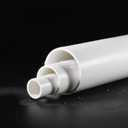 2 x TOP-VIGOR 28mm(1.1") ID 32mm(1.26") OD PVC Rigid Round Pipe, 0.35M(1.15ft) Length Plastic Tube, High Impact for DIY Decoration, Water Pipe, Aquarium, Fish Tank, Crafts, Decoration, Cable Sleeve, White