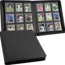 Toploader Binder, 9-Pocket Pages Sleeves Hold up 288 Cards, Toploader Hard Cases,Toploader Card Binder for MTG, TCG, Sport Card, Game Cards, Durable Sleeves for Storage & Display(Black)