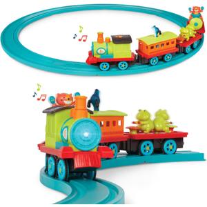 B. toys  Critter Express  Train Set  Musical Train  Lights & Sounds  Classic Toys for Toddlers, Kids  2+ Years