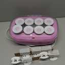 Conair Hot Rollers for Long, Medium & Short Hair, 8 Ceramic Flocked 2-Inch Heated Hair Rollers with Clips, Hot Curlers for Women, Volume & Curls, Lilac (1 Count (Pack of 1))