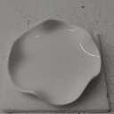 Cute Spoon Rest for Stove Top, Ceramic Spoon Holder for Kitchen Counter, 5.3 Inches Coffee Spoon Holder Utensil Rest for Cooking Housewarming Wedding, White