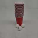 Red Cups Set - 24 Red Party Cups & 3 Balls | 16oz | Dishwasher Safe & Reusable