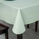 Elegant Rectangular Tablecloth, 100% Waterproof Vinyl, Solid Color Tablecloth, Modern Minimalist Style, Suitable for Dining/Gathering/Picnic/Kitchen Table Decoration(light green, 120"x60" Rectangular)
