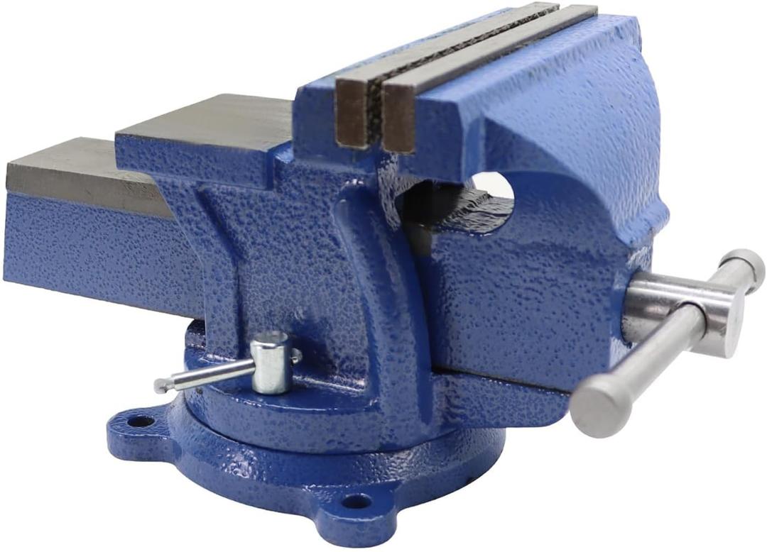 10" Heavy Duty Bench Vise Cast Iron Vise with 360 Flexible Swivel Locking Base Home Work 10 Inch Swivel Bench Vice with Anvil