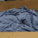 12 Pack 10Ft Cheesecloth Table Runner 35x120 Inch Boho Gauze Table Runner Rustic Cheese Cloth Long Romantic Table Runners for Wedding Bridal Shower Birthday Party Table Decor (Dusty Blue)