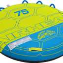 Airhead Comfort Shell Towable Tube for Boating, 1 - 4 Rider Inflatable Boat Tube for Water Tubing, Round Deck for Smooth Control, Neoprene Foam Covered Deck, Kwik-Connect, Speed Safety Valve