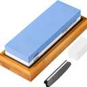 Angerstone Premium Knife Sharpening StoneWhetstone 1000/6000 Grit, Whetstone Knife Sharpener with NonSlip Base, Best Wet Stone Sharpening Kit, Angle Guide