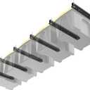 TORACK Garage Ceiling Bin Storage Rack, Adjustable Heavy Duty Overhead Tote Storage Rail System(for 5 Bins, Bins are not included)